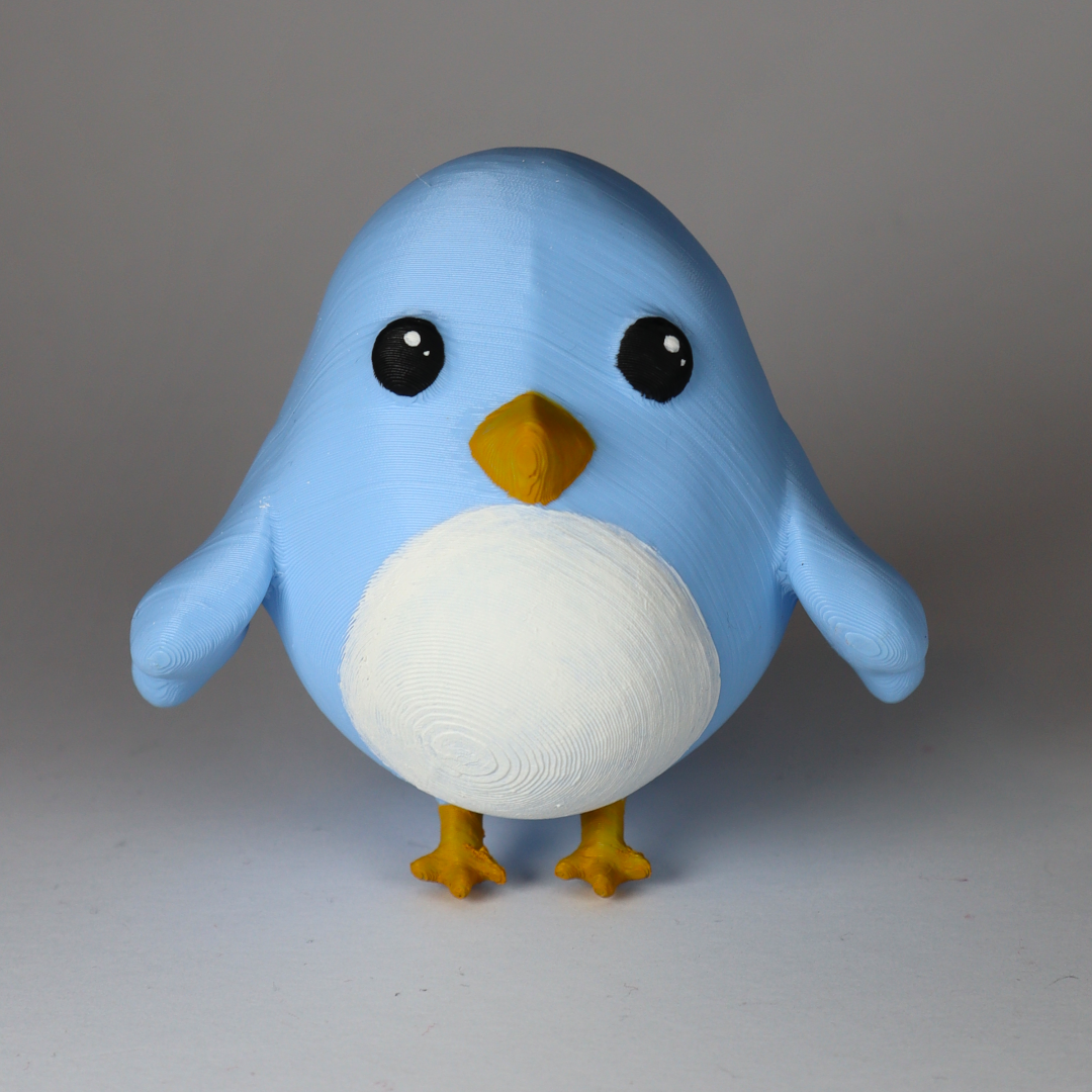 mignonne oiseau doux mignon animal figure 3D print model - Mito3D