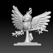 lindo pájaro Arte animal kawaii cómic estilizado resina impresión dlp impresora dulce hermoso centelleo contento gracioso manga anime mesa miniatura 3d print model - Mito3D