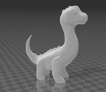 niedlich Brachiosaurus Dinosaurier Spielzeug 3d print model - Mito3D