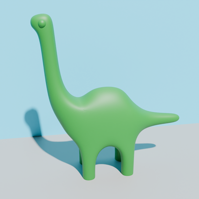 fofa braquiossauro jogos ag brinquedo dinossauro fácil liquidificador arte brinquedos animal stl bonito 3dprint pré histórico pla casa decoração 3d print model - Mito3D