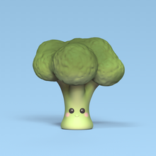 carina broccoli scultura miniature cartone animato figura giocattolo decorare giocare cibo verdura gustoso prescolare 3d print model - Mito3D