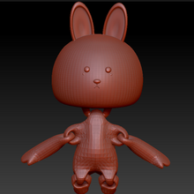 cute bunny flexi toy 3d print model - Mito3D