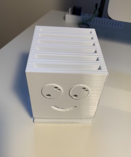 cute card holder desk office big eyes work 3d print model - Mito3D