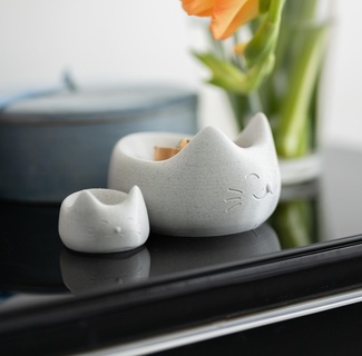 cute cat bowl keys animal household storage 3d print model - Mito3D