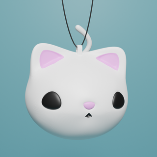 carina gatto chibi portachiavi Portachiavi anime 3d print model - Mito3D