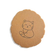 cute cat cookie cutter baking dough shape kitchen bake cookies speculoos love poop kitten fun 3d print model - Mito3D