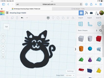 fofa gato abraço anel chaveiro gatinho 3d print model - Mito3D