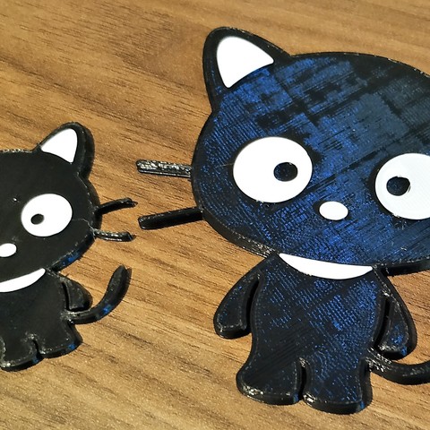 cute cat keychain gadget 3D print model - Mito3D