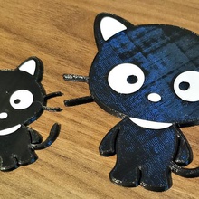 cute cat keychain gadget 3d print model - Mito3D