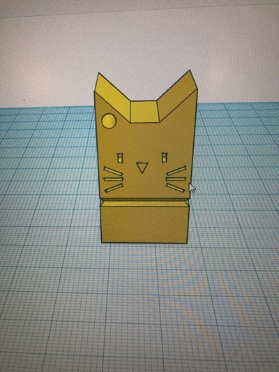 cute cat keyring gadget fun animal 3dprint toy 3d print model - Mito3D