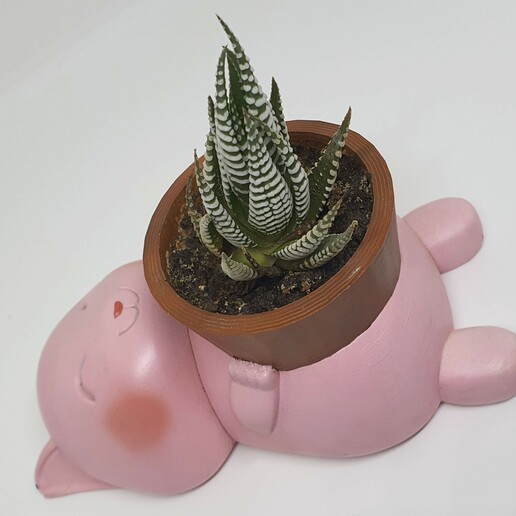 cute cat plant pot flower 3D print model - Mito3D