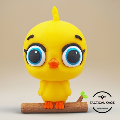 mignonne chibi oiseau séparé tweety inspiré multicolore bambu 3d print model - Mito3D