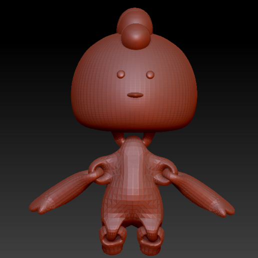 cute chicken boy flexi toy 3D print model - Mito3D