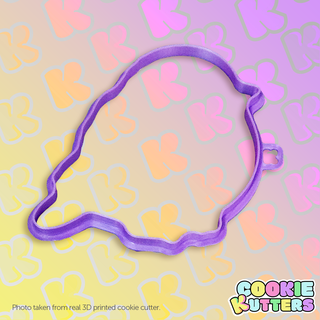 cute chubby bird cookie cutter mold silhouette kutters kitchen food recipe cookies 3d print contour 3d print model - Mito3D