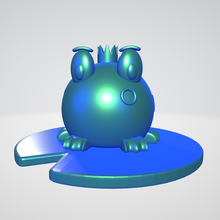 cute chubby frog leaf 3d print model - Mito3D