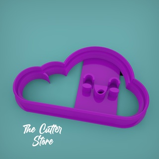 cute cloud cookie cutter cutting birthday party table sweet 3d print model - Mito3D