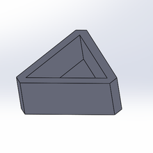 cute concrete triangle planters gardent 3d print model - Mito3D