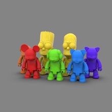 mignonne personnalisable Vide jouet 7 changeable têtes art mario Mickey Souris dessin animé disney vidéo Jeu anime Douane 3d print model - Mito3D