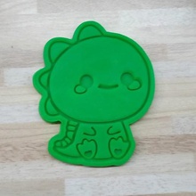 cute dino 2 cookie cutter stamp dinosaur kawaii 3d print model - Mito3D