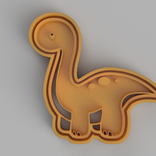 cute dinosaur cookie cutter art neck length long baby 3d print model - Mito3D