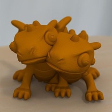 cute dragon couple game animals 3d print model - Mito3D