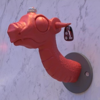cute dragon hook wall hanger drag 3d print model - Mito3D
