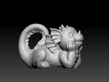 cute dragon toy Art on desk test model amazing animal royal beauty beautiful best shiny royality 3d print model - Mito3D