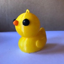 cute duck - keychain key chain duckling bath toy plush big eyes 3d print model - Mito3D