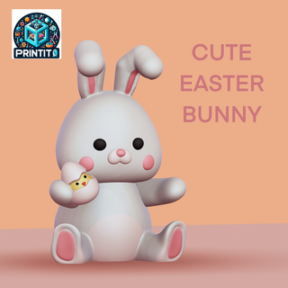 cute easter bunny 3d print model - Mito3D