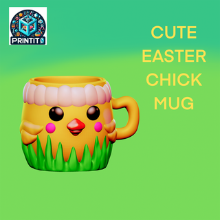 cute easter chick mug 3d print model - Mito3D