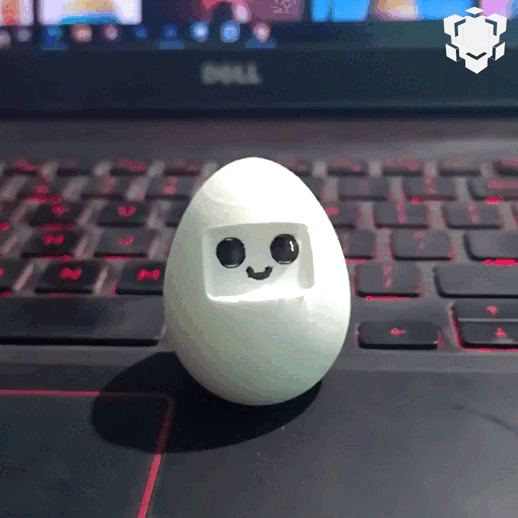Şirin Paskalya Yumurta bacaklar destek Yazdır yer Sanat oyuncak yumurtası anahtarlık dekor 3D print model - Mito3D
