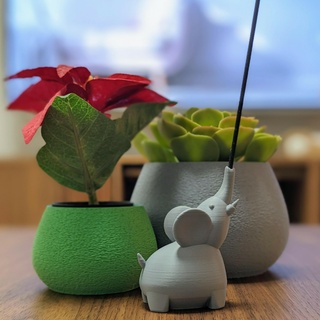 cute elephant incense burner Home elephant animal incense burner burner  3d print model - Mito3D