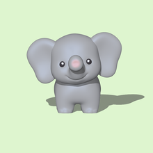 niedlich Elefant Kunst Zahl Bildhauerei Skulpturen Tier Spielzeug Zoo Afrika Safari 3d print model - Mito3D