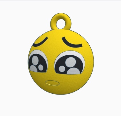 fofa cara emoji chaveiro pia 3d print model - Mito3D