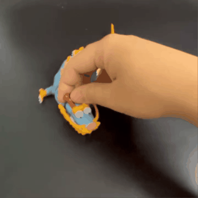 niedlich fett drachen flexi artikuliert mehrfarbig no unterstützung spaß flexibel komisch geschenk spielzeuge zappeln 3d print model - Mito3D
