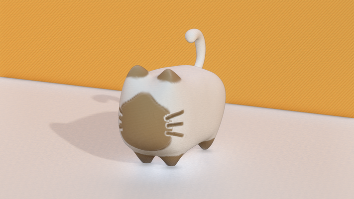 lindo graso gato juguete decoración 3d print model - Mito3D