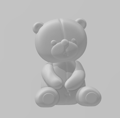 cute figurine teddy bear cake topper birthday decoration party celebration kids baby 3d print model - Mito3D