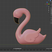 cute flamingo blender stl animals flamenco 3d print model - Mito3D