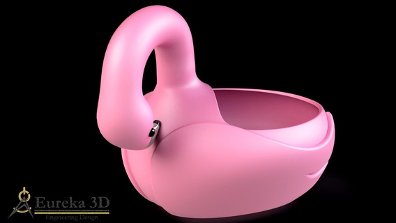 cute flamingo pot adorable flowerpot beau flamant rose bird pots birds d'oiseaux des oiseaux 3d print model - Mito3D