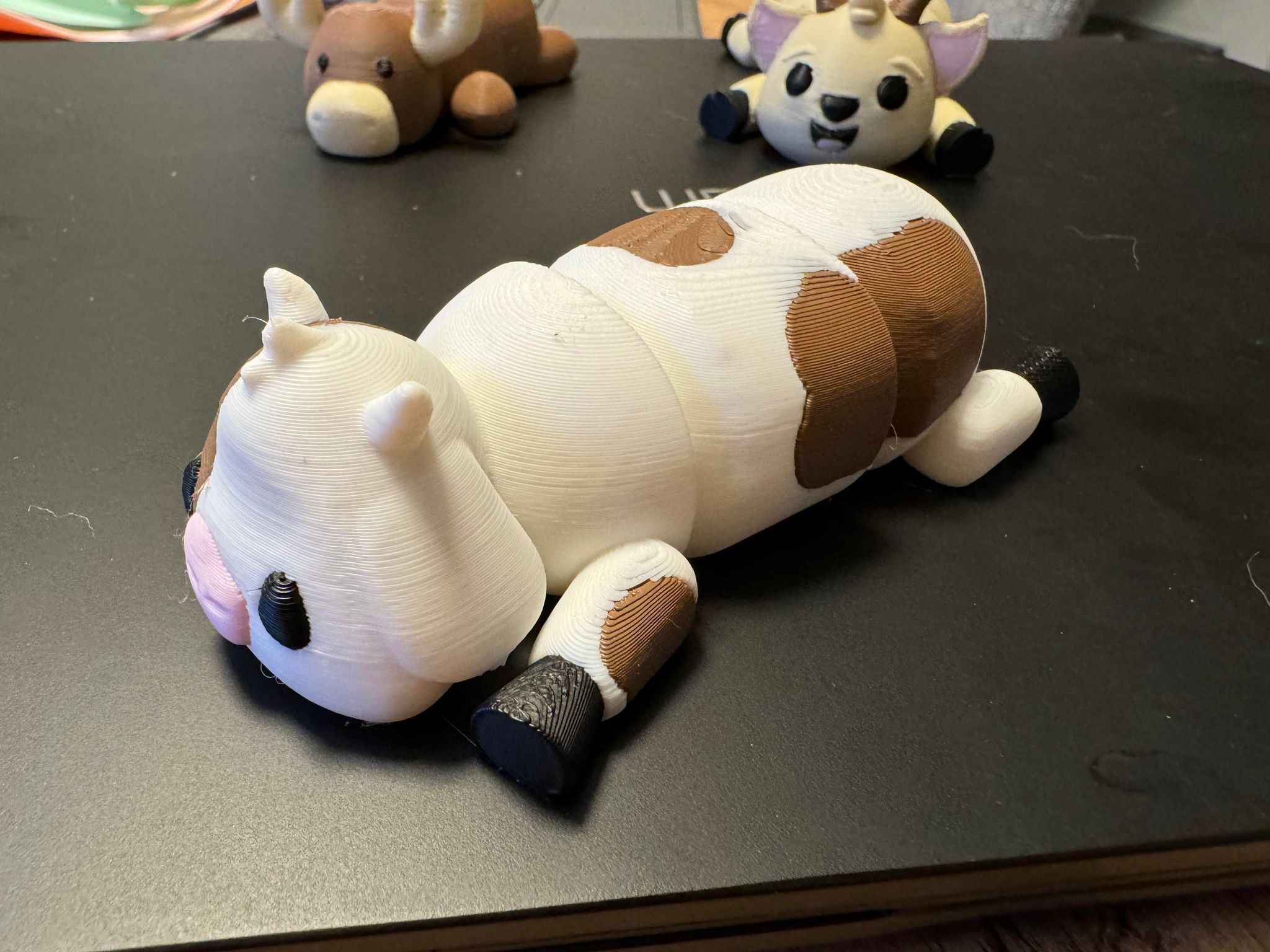 cute flexi cow art articulated 3D print model - Mito3D