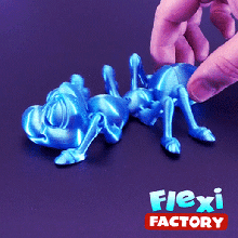 cute flexi print-in-place ant art flexible place print poseable linkage links link articulated toy dan daniel sopala factory 3d print model - Mito3D