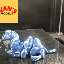 carina flessibile print in place cammello arte giocattoli 3d print model - Mito3D