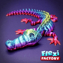 fofa flexi print in place crocodilo arte flexível brinquedo articulado dan Daniel sopala fábrica jacaré lagarto dinossauro inquietação 3d print model - Mito3D