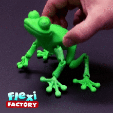 cute flexi print-in-place frog art flexy flexable posable linkage link links toy articulated dan daniel sopala factory dart tree toad bullfrog fidget print place 3d print model - Mito3D