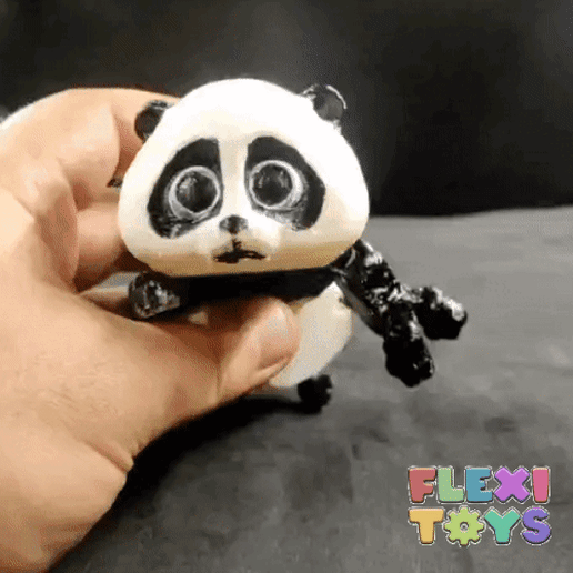 carina flessibile print in place panda 3D print model - Mito3D