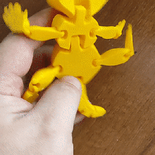 carina flessibile print in place procione arte giocattoli 3d print model - Mito3D