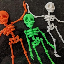 cute flexi print-in-place skeleton art flexible place print christmas before nightmare muertos los dios poseable linkage links link halloween articulated toy 3d print model - Mito3D