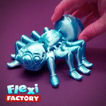 cute flexi print-in-place spider art flexible place print poseable linkage links link articulated toy halloween tarantula dan daniel sopala factory 3d print model - Mito3D