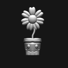 cute flowerpot home flower pot d3dcreative community simple decoration friendly kids kid art diy 3d print model - Mito3D
