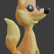 cute fox art toy 3d print model - Mito3D